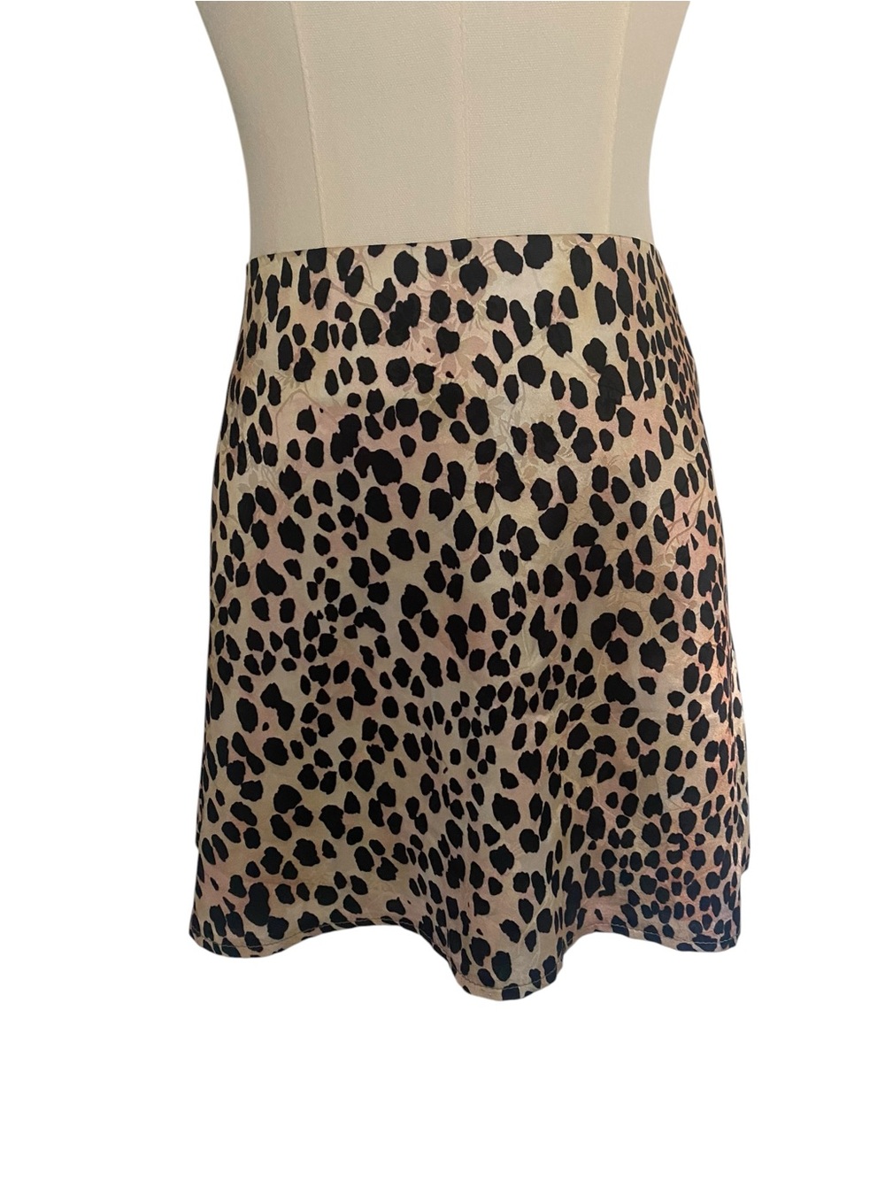 Princess Polly Leopard Print Mini Skirt - Tan & Black